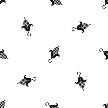 Izgarada mısır koçanı desen sorunsuz siyah