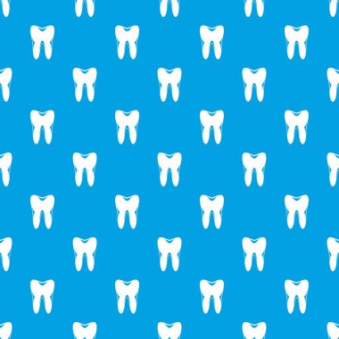 İnsan dişi deseni kesintisiz mavi