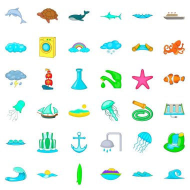 Aqua Icons set, karikatür tarzı