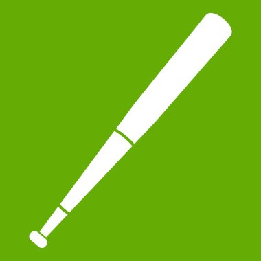 Siyah beyzbol sopası simgesi yeşil