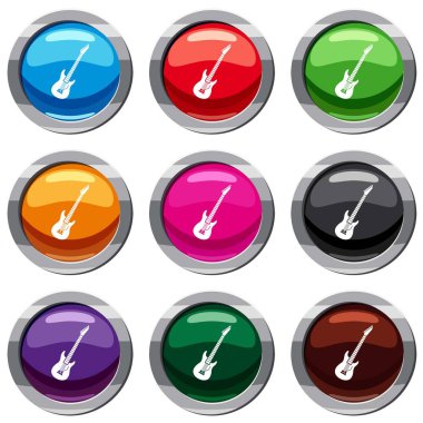 Elektro gitar 9 koleksiyonu ayarla