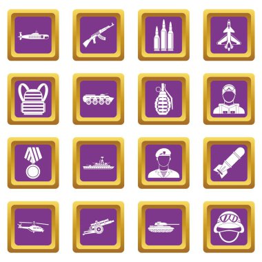 Savaş simgeler mor ayarla