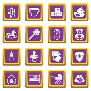 Yeni doğan simgeler mor ayarla