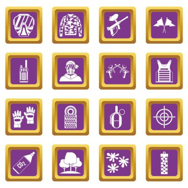 Paintball simgeler mor ayarla