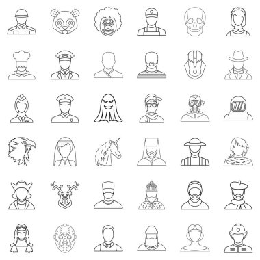 Avatar Icons set, anahat stili