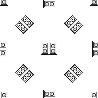 Müzik hoparlör desen sorunsuz siyah