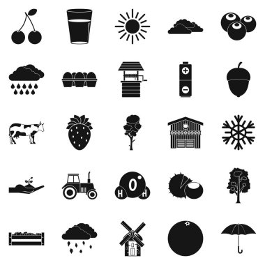 Sulama Icons set, basit tarzı