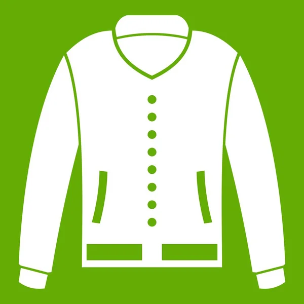 Ícone jaqueta verde — Vetor de Stock