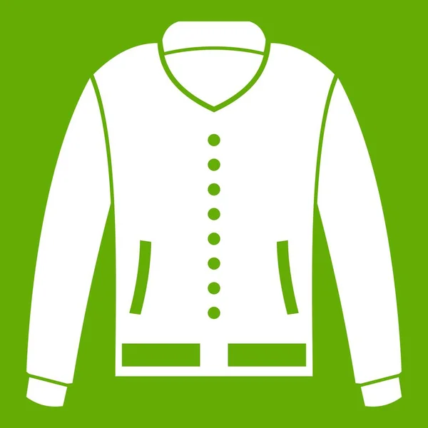 Chaqueta icono verde — Vector de stock