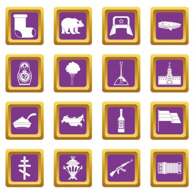 Rusya Federasyonu simgeler mor ayarla