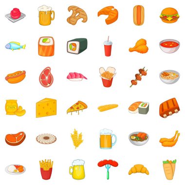 Bira Icons set, karikatür tarzı