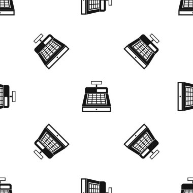 Yazar kasa desen sorunsuz siyah