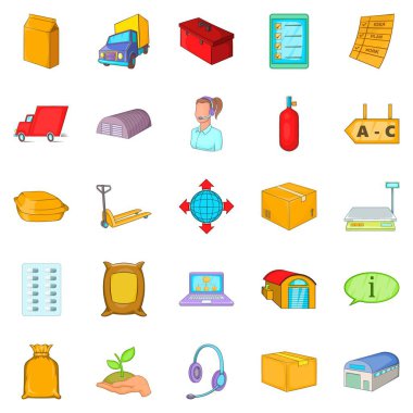 Fon Icons set, karikatür tarzı