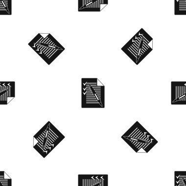 İle belge planı ve kalem desen sorunsuz siyah