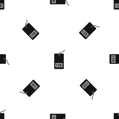 Bar kod deseni sorunsuz siyahla etiketi