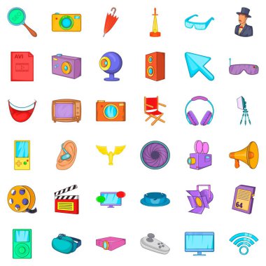 Kamera Icons set, karikatür tarzı