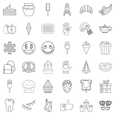 Şeker Icons set, anahat stili