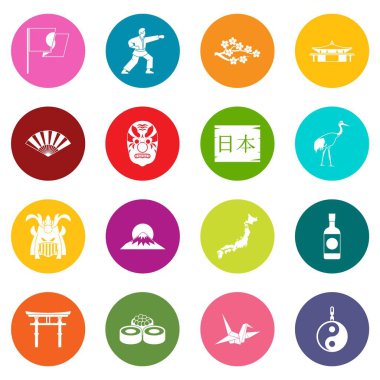 Birçok renk kümesi simgeleri Japonya