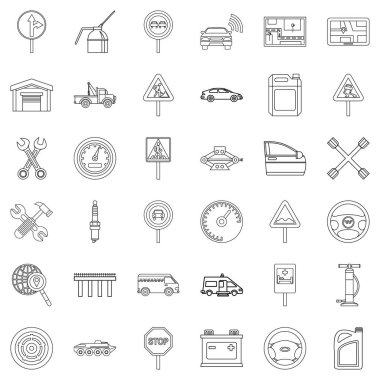 Sürücü simgeler kümesi, anahat stili