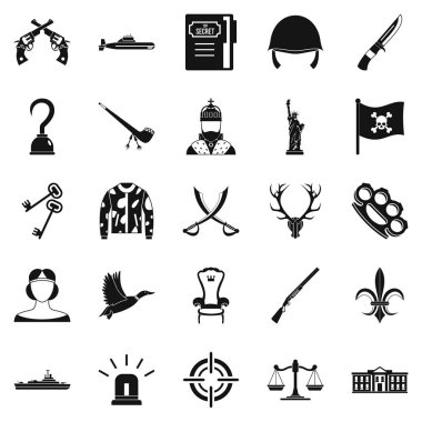 Tabanca Icons set, basit tarzı