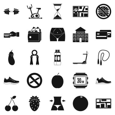 Cinsel vücut Icons set, basit tarzı