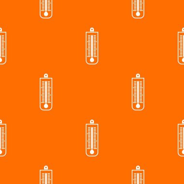 Termometre modeli herhangi bir tasarım için turuncu renkte sorunsuz tekrarlamak. Vektör geometrik çizim