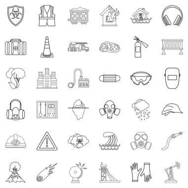 Felaket Icons set, anahat stili