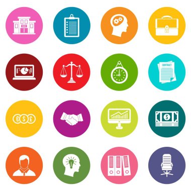 Simgeler bankacılık çok renk ayarla