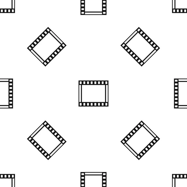 Film met frames film patroon naadloos zwart — Stockvector