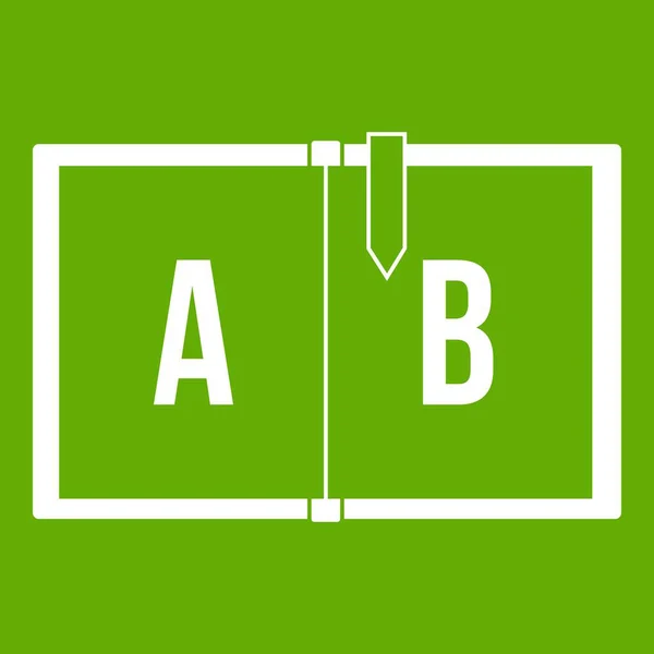 Barn abc ikon grön — Stock vektor
