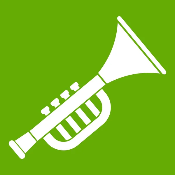 Trumpet toy icon green — Stock Vector