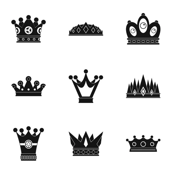 Icono de corona de lujo, estilo simple — Vector de stock