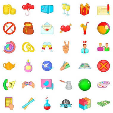 Seçim Icons set, karikatür tarzı