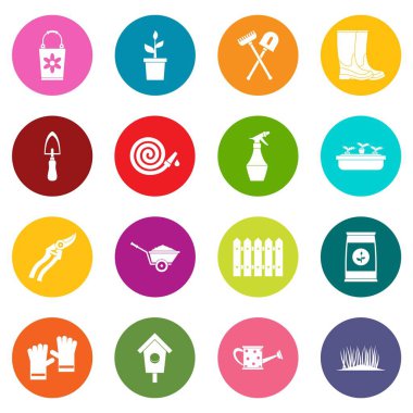 Kutsal kişilerin resmi bahçe birçok renklerini ayarlama