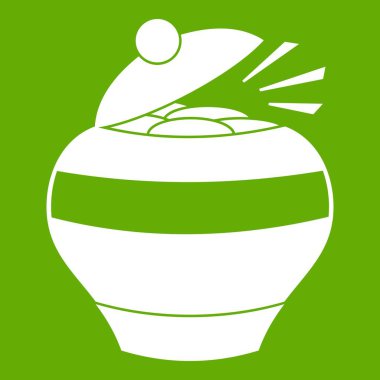 Pot altın sikke simge yeşil tam