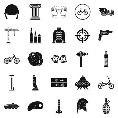Casque Icons set, basit tarzı