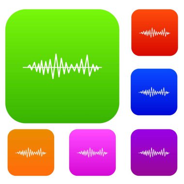 Müzik ses dalgaları koleksiyonu ayarla