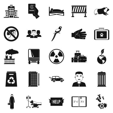 Patronaj Icons set, basit tarzı