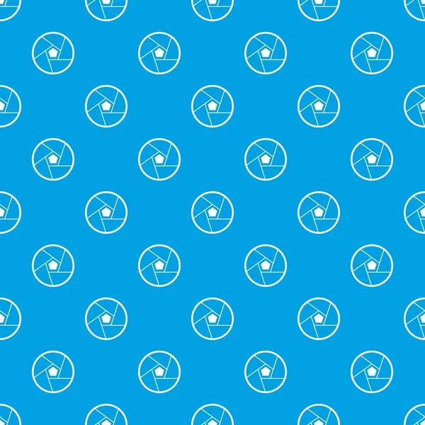 Photographic lens pattern seamless blue — Stock Vector