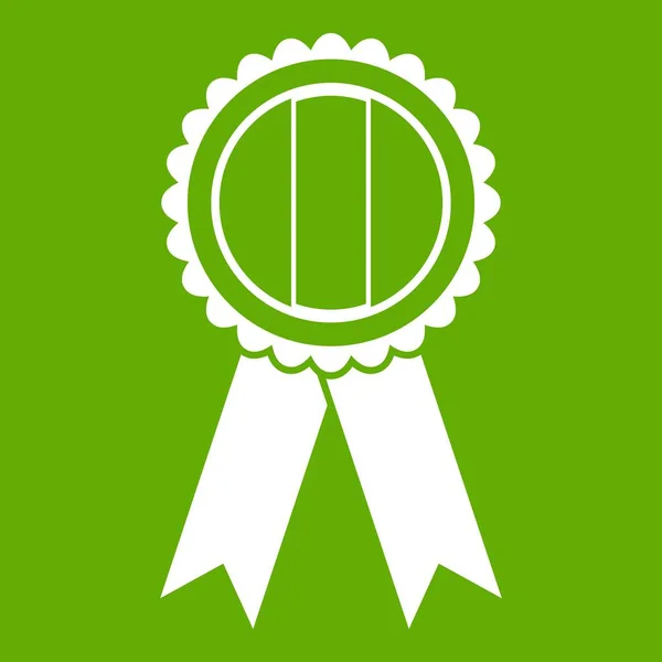 Rosette icon green — Stock Vector