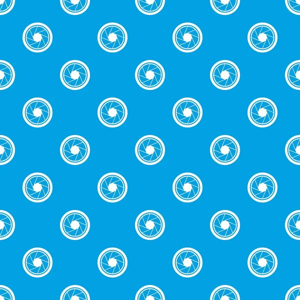 Photographic objective pattern seamless blue — Stock Vector