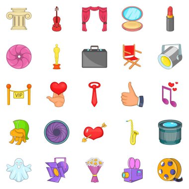 Neşesi Icons set, karikatür tarzı