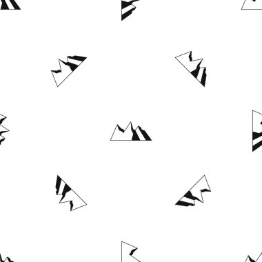 Dağlar desen sorunsuz siyah