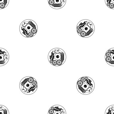 Çanak Kore yemeği desen sorunsuz siyah