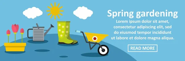 Lente tuinieren banner horizontale concept — Stockvector