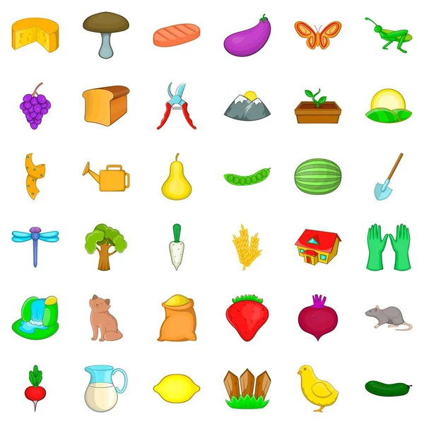 Barbekü Icons set, karikatür tarzı