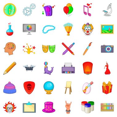 Yaratıcı Icons set, karikatür tarzı