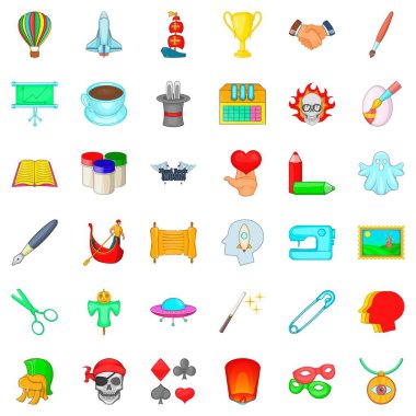 Yaratıcılık Icons set, karikatür tarzı