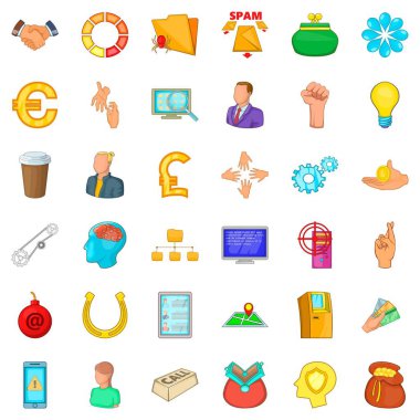 Mürettebat simgeleri ayarlandı, çizgi film biçimi