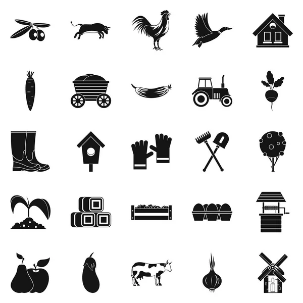 Conjunto de iconos de despensa, estilo simple — Vector de stock